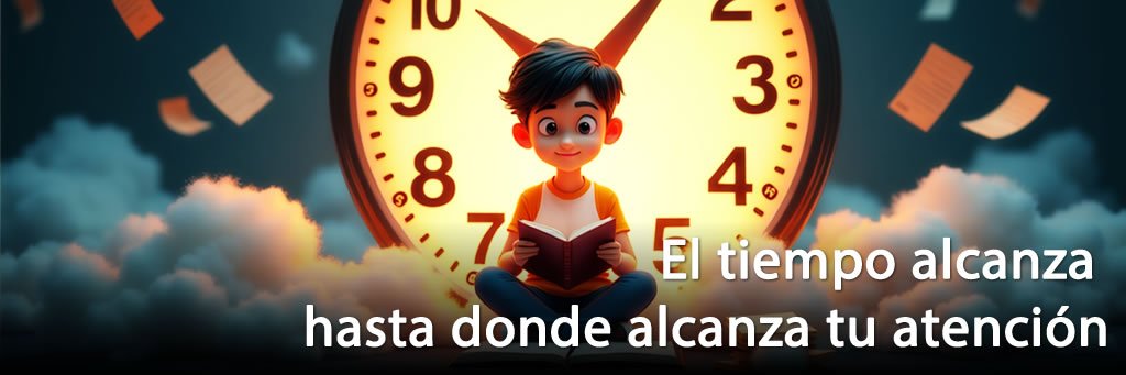 ⌛El tiempo alcanza hasta donde alcanza tu atención