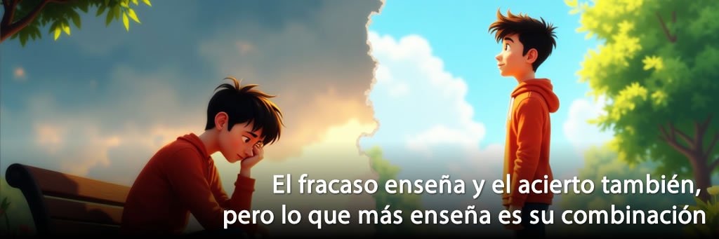 El fracaso enseña y el acierto también, pero lo que más enseña es su combinación